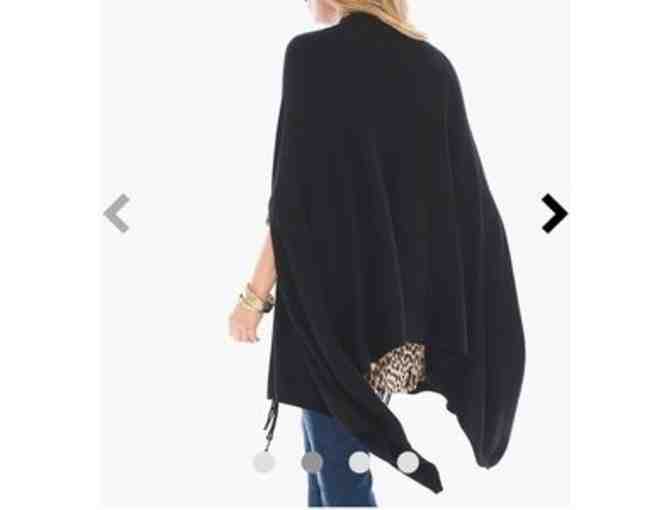 Chico's Mimi Fringe Cape - Black, One Size