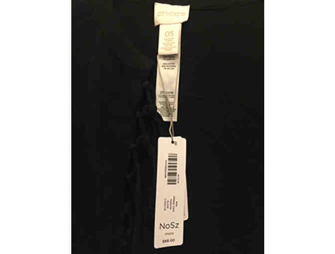 Chico's Mimi Fringe Cape - Black, One Size