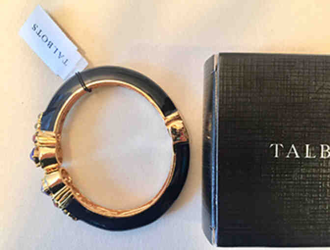 Indigo Bangle with Jewels - Hinged