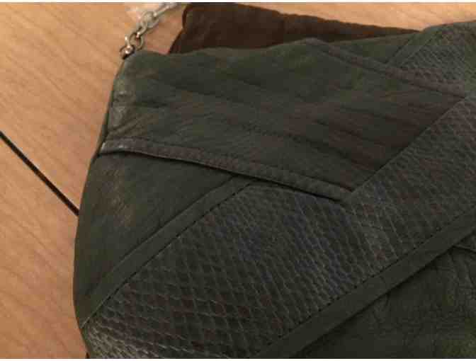 Rafe New York Green Leather and Snakeskin purse