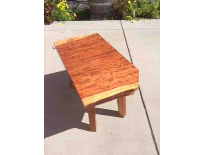 Handmade redwood coffee table