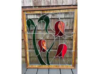 "Sleeping Tulips" Stained Glass Artwork