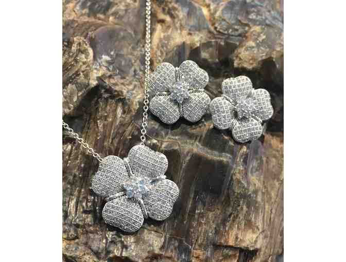 Rick Terry Jewelry Designs | Dogwood Motif Necklace and Earring set