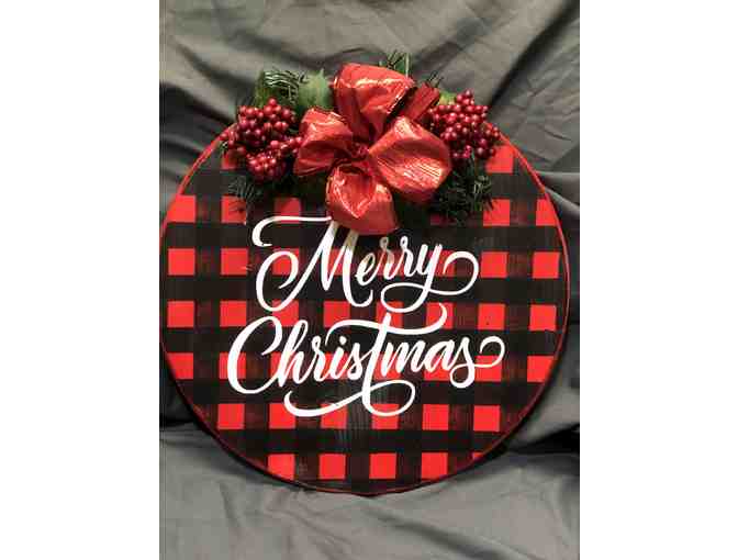 Hacked Creations | Red Buffalo Plaid Christmas Sign