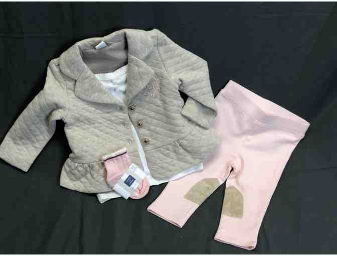 Janie and Jack Infant Girl Tufted Jacket Outfit - Photo 1