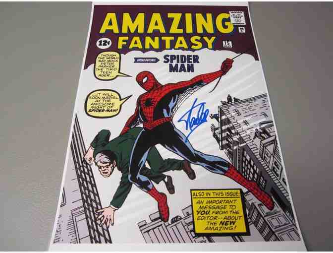 Stan Lee Autographed Spiderman Poster - Photo 1
