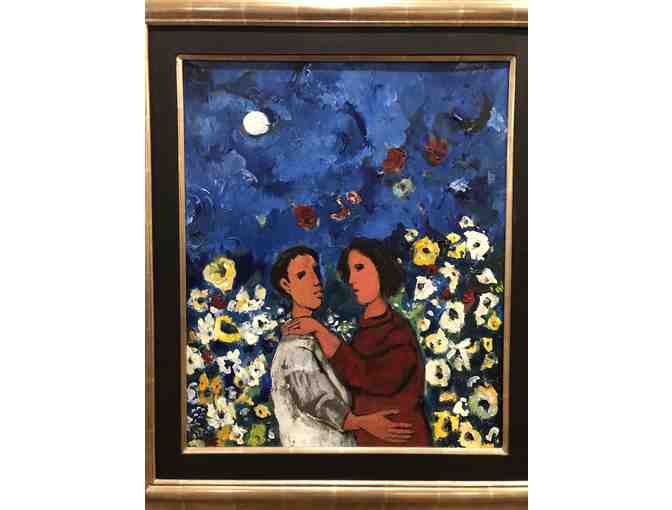 'Lovers in the Garden' by Frank Kleinholz 1969 Signed