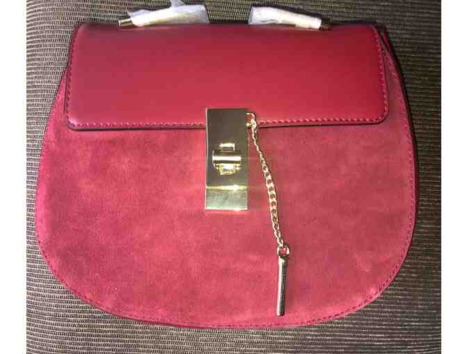 M.I.L.A. Los Angeles Saddle Bag - Suede and Leather - Bordeux - Photo 1