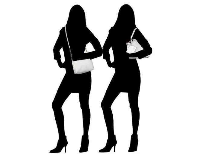 Faux-Leather Gabby Tote w/Removable Pouch - 2 bags in one!