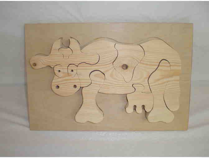 Wooden Cow Puzzle Paint Kit