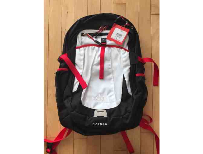 North Face Rainer Red White Backpack