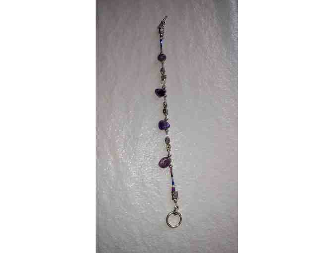 Purple, Blue & Silver Bracelet 9'