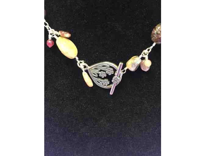 Pink Tourmaline Dangle Necklace