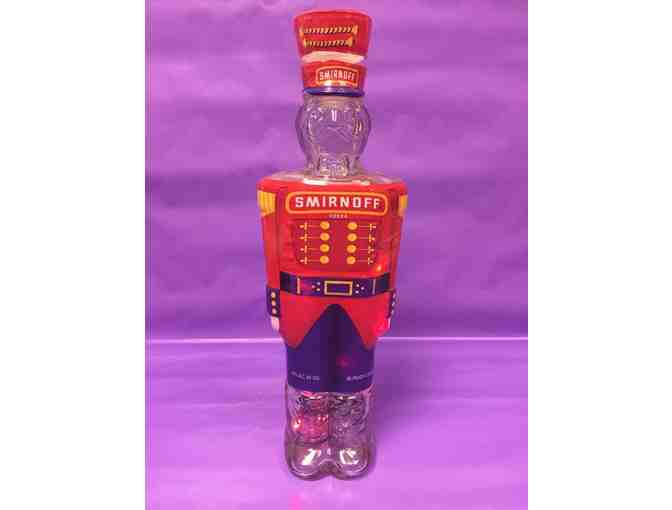 Re-purposed Vodka Bottle Soldier Light & 2 Wine Glasses