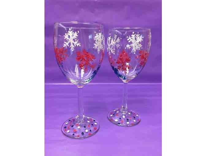 Re-purposed Vodka Bottle Soldier Light & 2 Wine Glasses