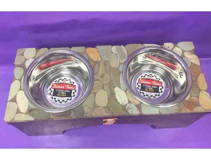 Hungry Hounds Elevated Dog Dish (7' W x 18' L)