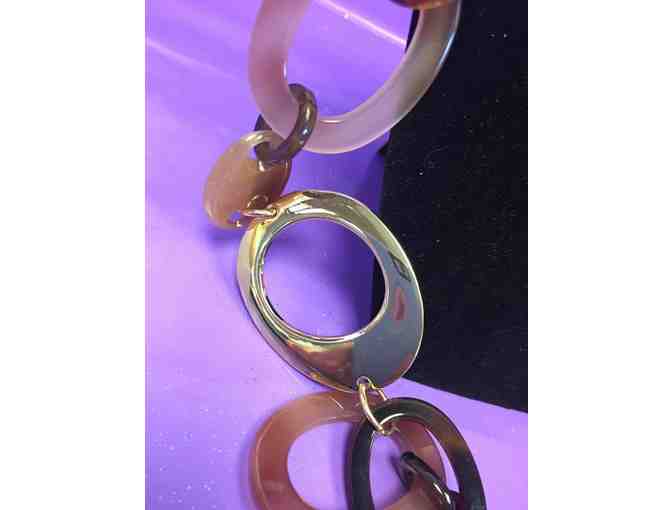 Brown and Gold Link Necklace