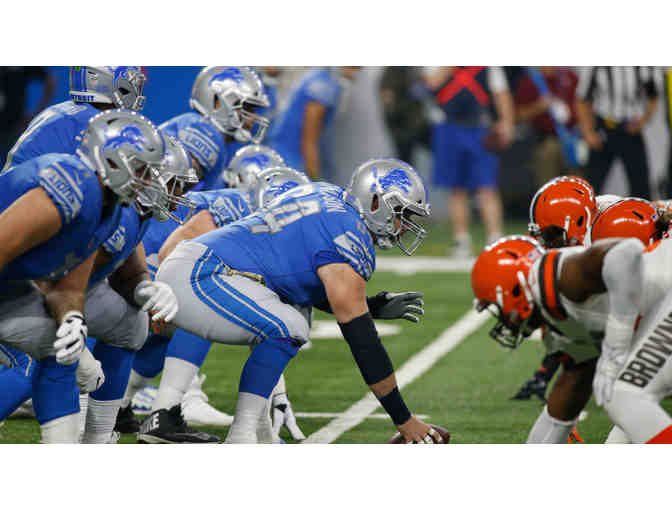 Four Tickets: Detroit Lions vs. New York Giants Lower Level Sideline