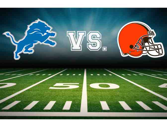 Two Tickets: Detroit Lions vs. Cleveland Browns Lower End Zone