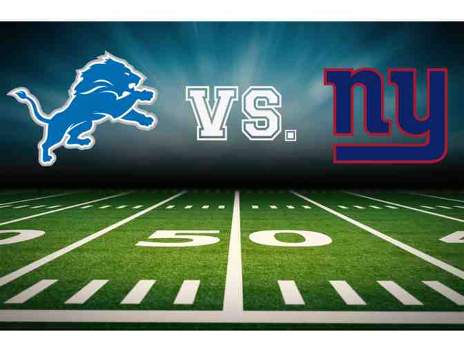 Four Tickets: Detroit Lions vs. New York Giants Club Level Sideline
