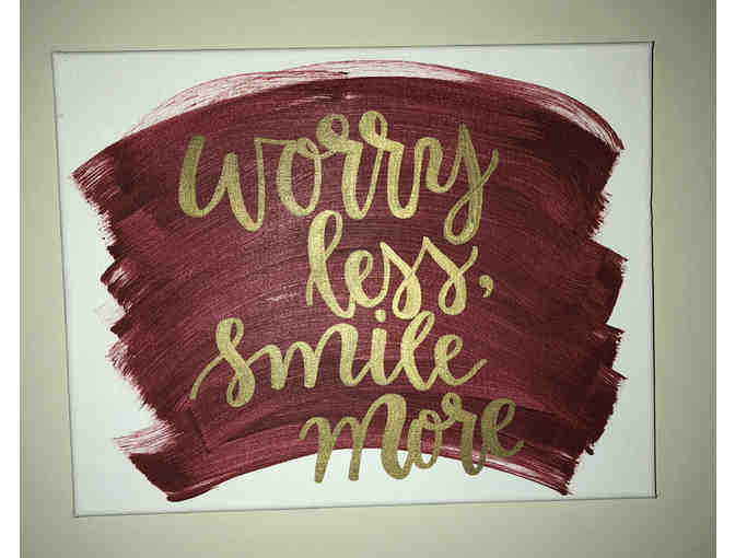 'Worry Less Smile More' Canvas Art