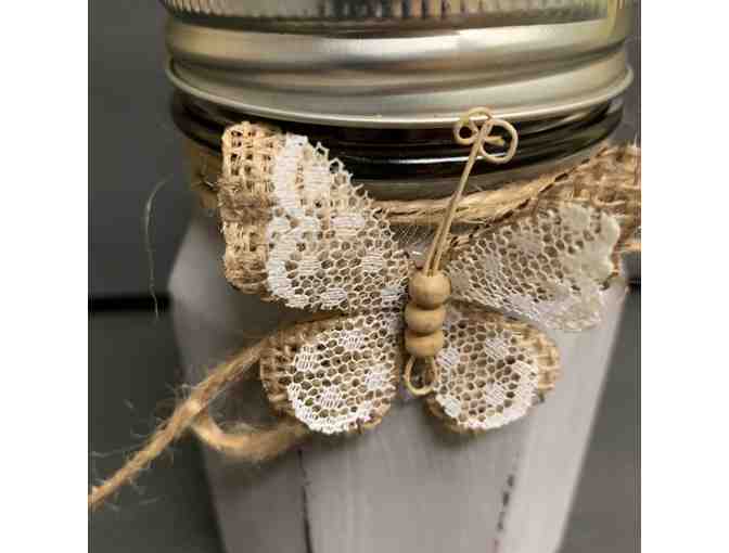 Hand Painted Butterfly Ball Jar