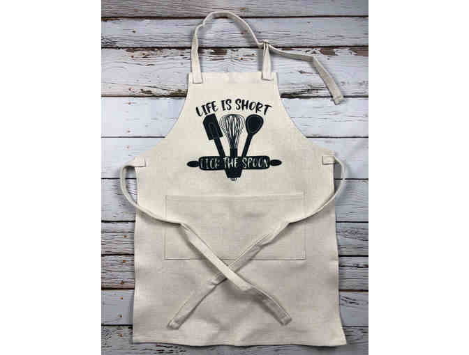 'Life is Short, Lick the Spoon' Apron