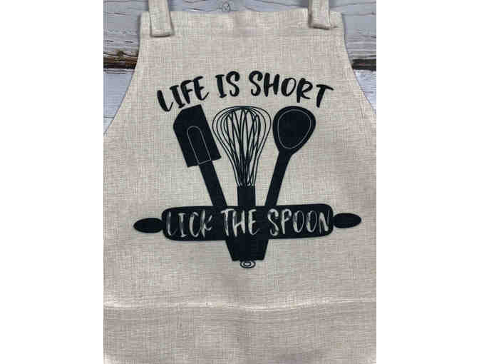 'Life is Short, Lick the Spoon' Apron