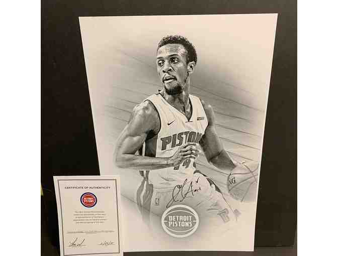 Detroit Pistons Ish Smith Autographed Poster