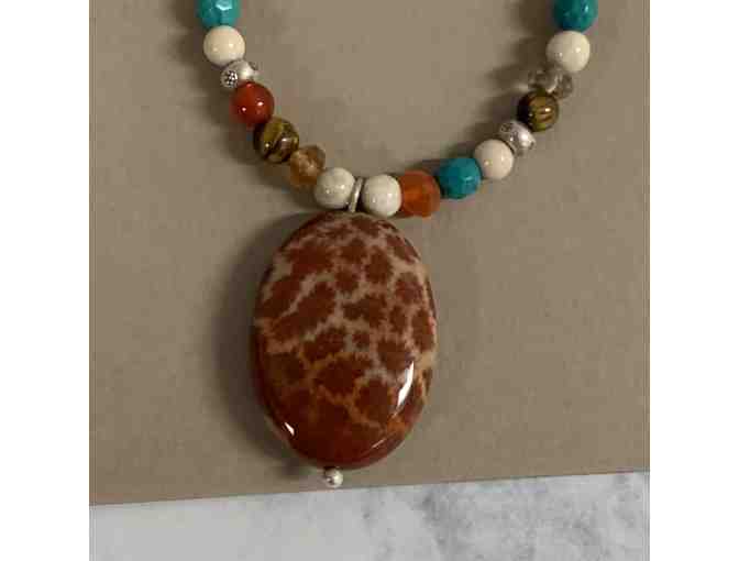 Genuine Gemstones & Sterling Silver Necklace