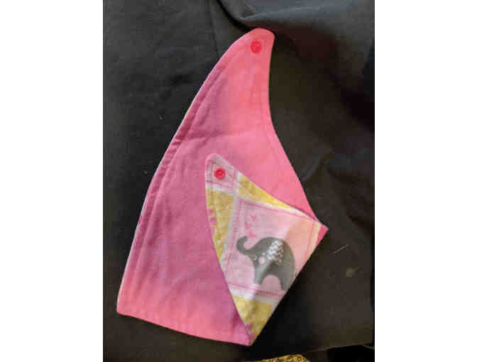 Pink Elephant Baby Bib