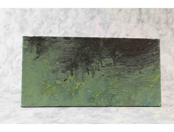Green and Black Texture Paint Canvas - Photo 1