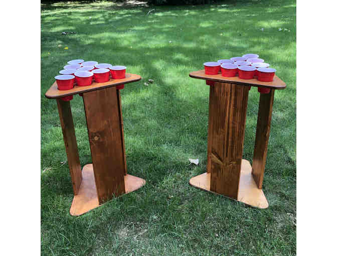 Outdoor Handmade Wood Pong Set