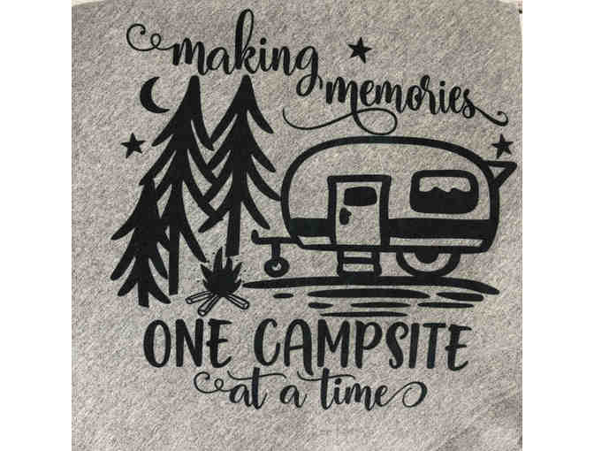 'Making memories one campsite at a time' throw