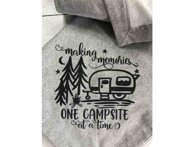 'Making memories one campsite at a time' throw
