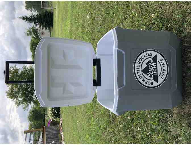 Gray Coleman Coors Lite Wheeled Cooler
