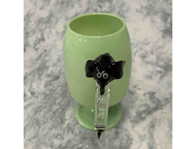 Handblown Glass Irish Coffee Mugs with Elephant Charm