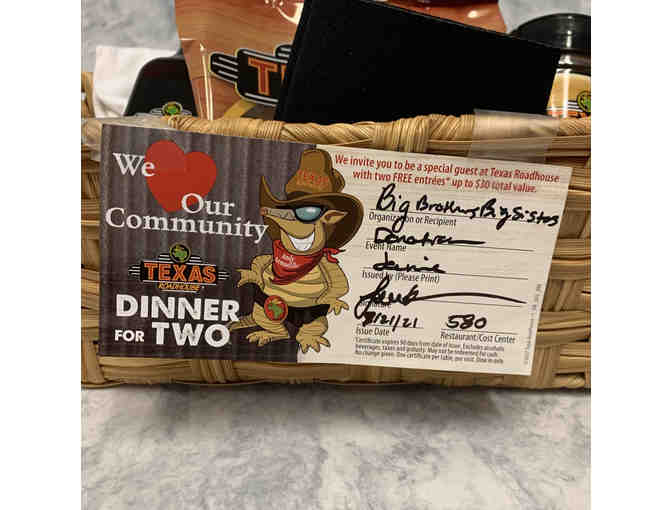 Texas Roadhouse Dinner for Two and Gift Basket