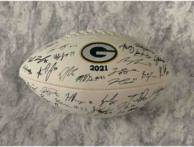 Green Bay Packers 2021 Squad Autographed Football