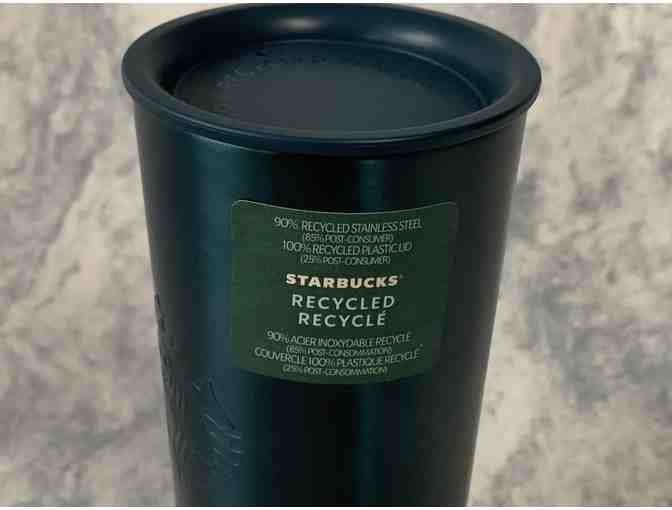 Starbucks Navy Blue Stainless Steel Tumbler w/ Plastic Lid
