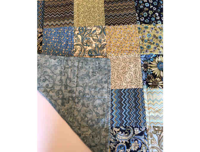 Lap Quilt - Blues and Teals Patchwork