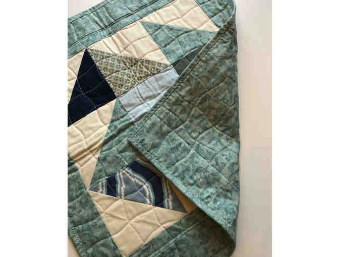 Quilted Blue Table Topper