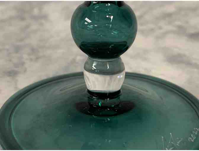 Handblown Green Glass Vase