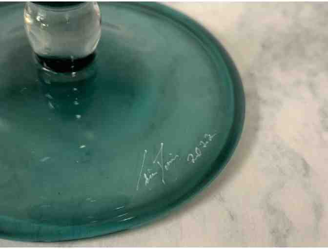 Handblown Green Glass Vase