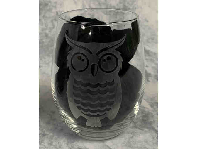 Owls Stemless Wine Glasses