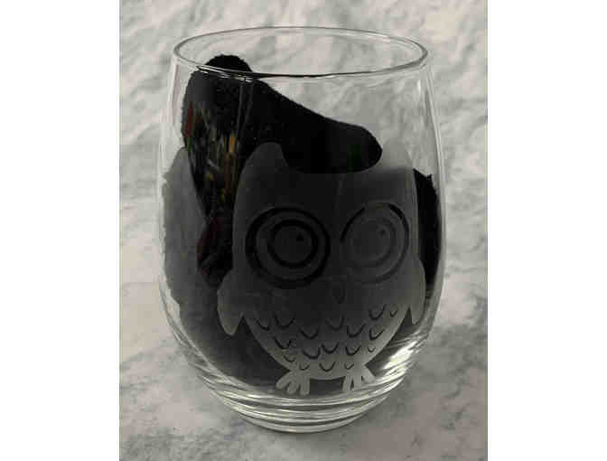 Owls Stemless Wine Glasses