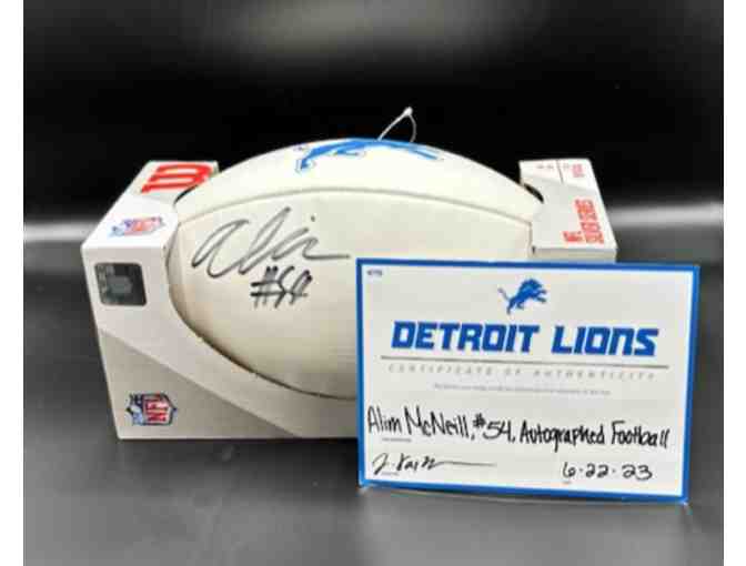 Detroit Lions Alim McNeil Autographed Football