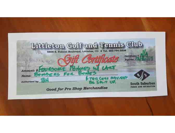 Littleton Golf and Tennis Club foursome with cart