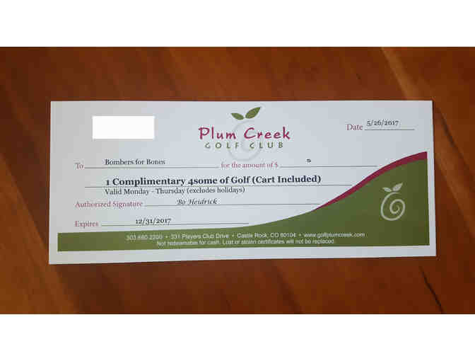Plum Creek Golf Club foursome with cart