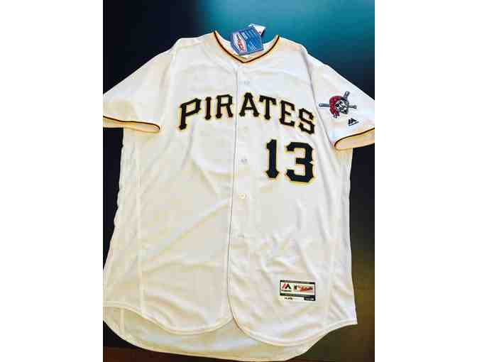 Autographed MLB jersey signed by Pittsburgh Pirates manager Clint Hurdle